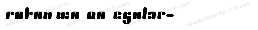 ProtonTwo W00 Regular字体转换